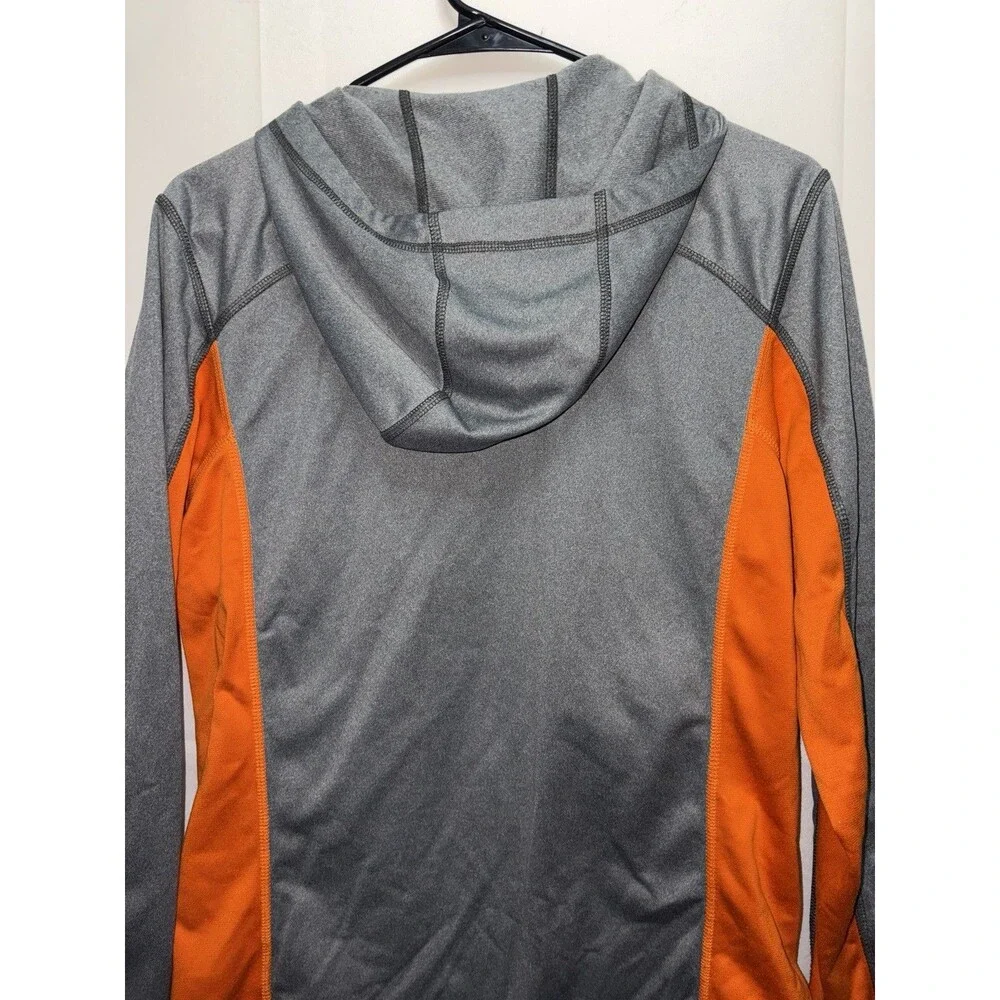 The North Face Canyonlands Full Zip Mens Small Gray Orange Colorblock Hooded